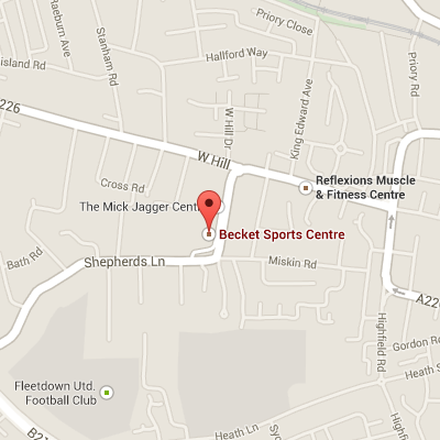 Map of Becket Sports Centre